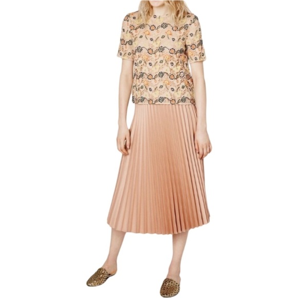 ZARA Crochet Lace Overlay Slight Crop Top - Picture 1 of 12